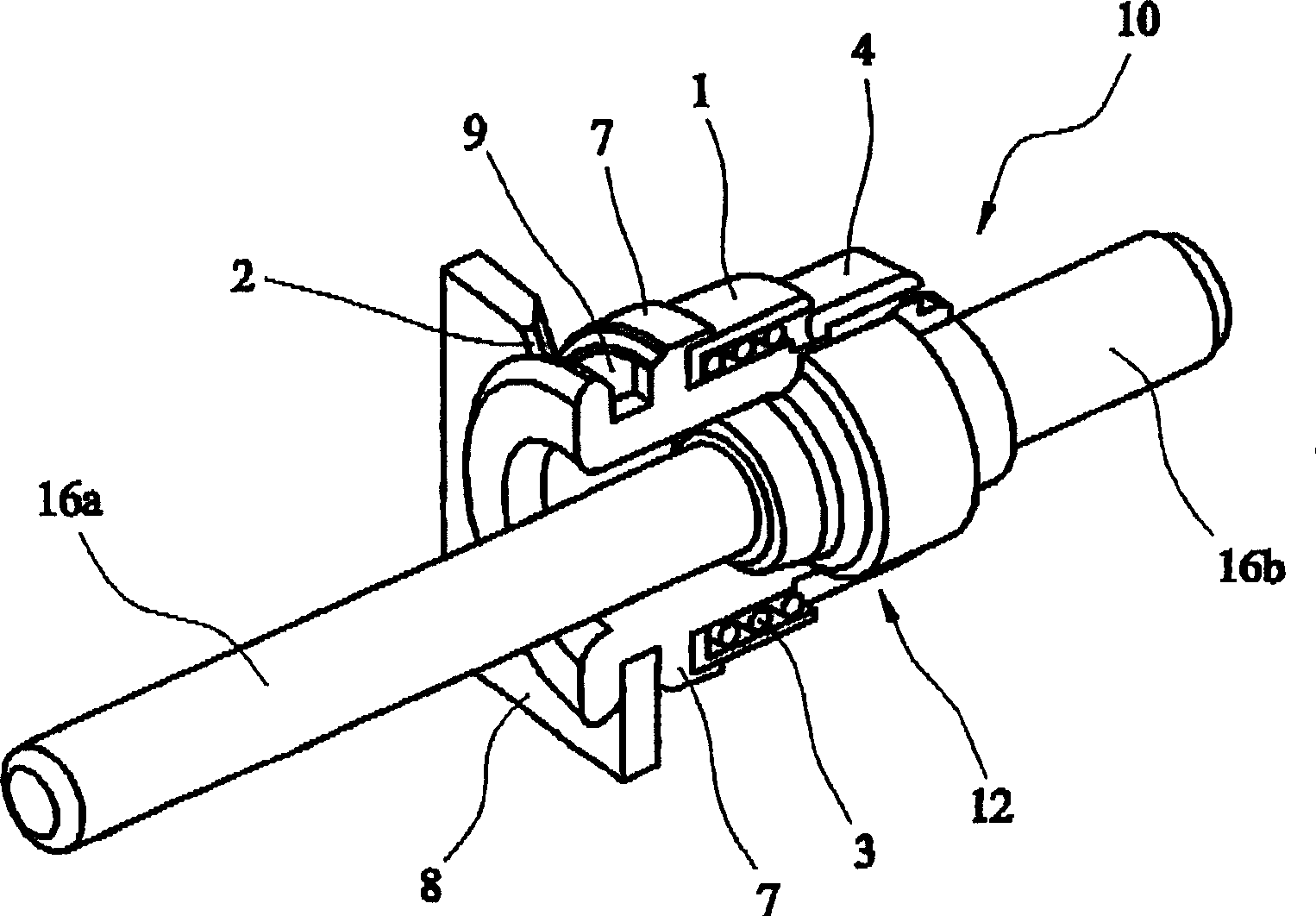 Anchoring means for the sheath of a bowden cable