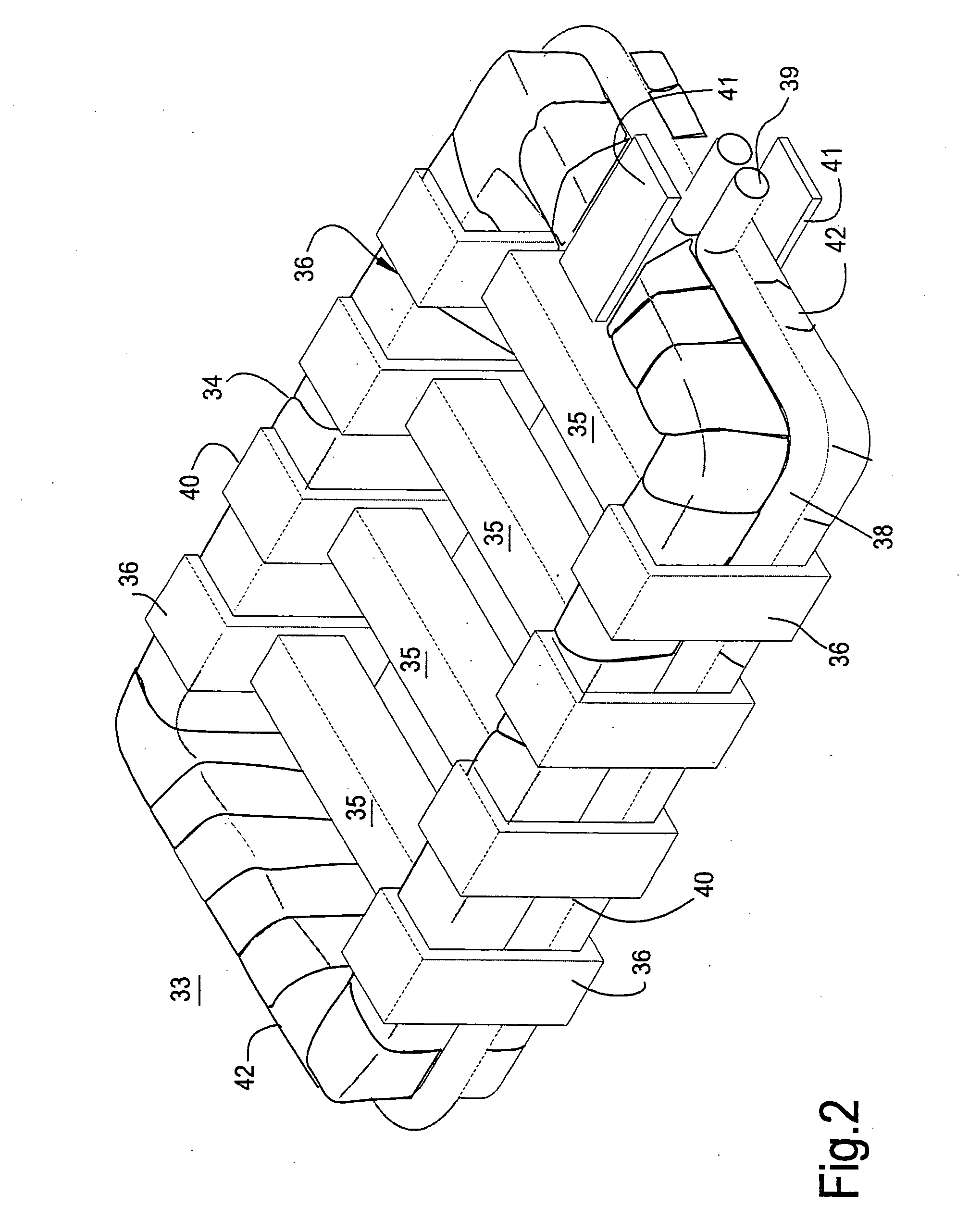 High temperature superconducting synchronous rotor coil having multi-piece rotor core