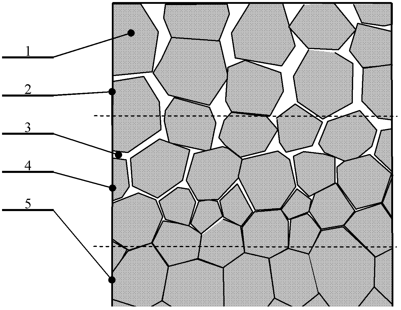 Antifoaming gradient porous structure in plasma-facing material