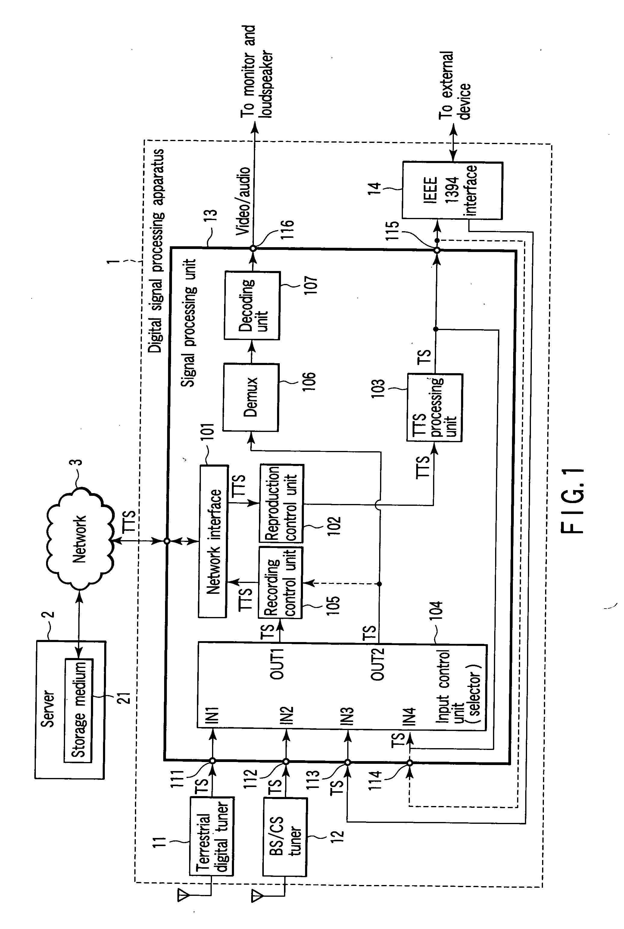 Signal processing apparatus and stream processing method