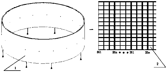 GEO orbit three-axis stable satellite circular shell structure solar cell array wiring method and system