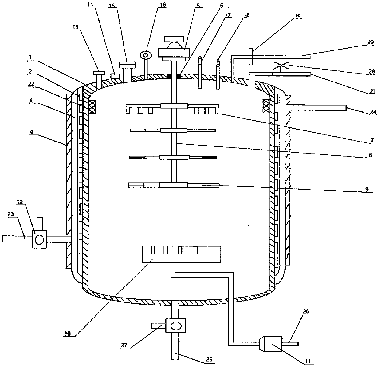 Microorganism fermenting tank for producing liquid feed additive
