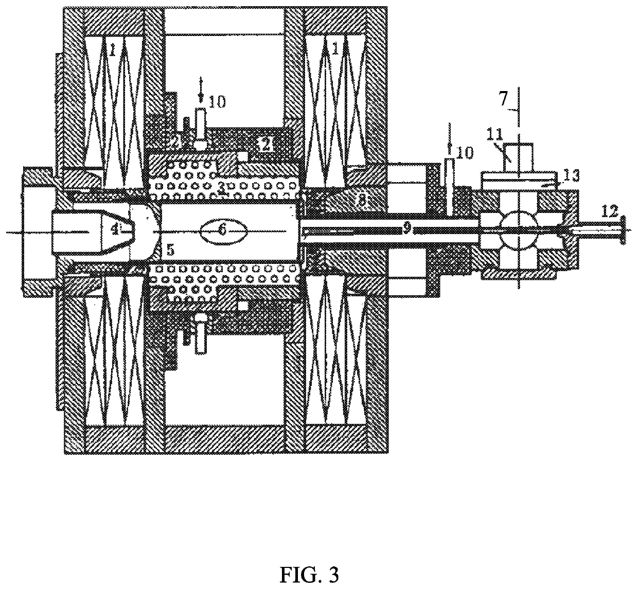 Accelerator mass spectrometry measuring method and system