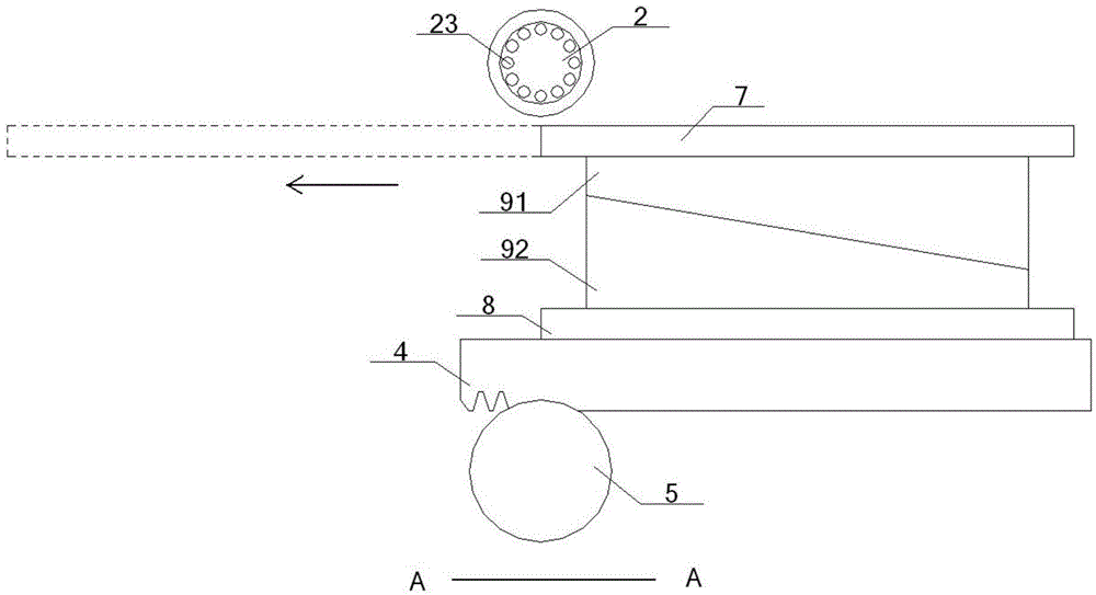 Printing device of circular bending die and using method for printing device