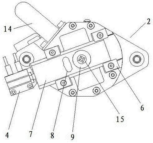 Switching method ofpress pin switching device of printed circuit board (PCB) boring machine