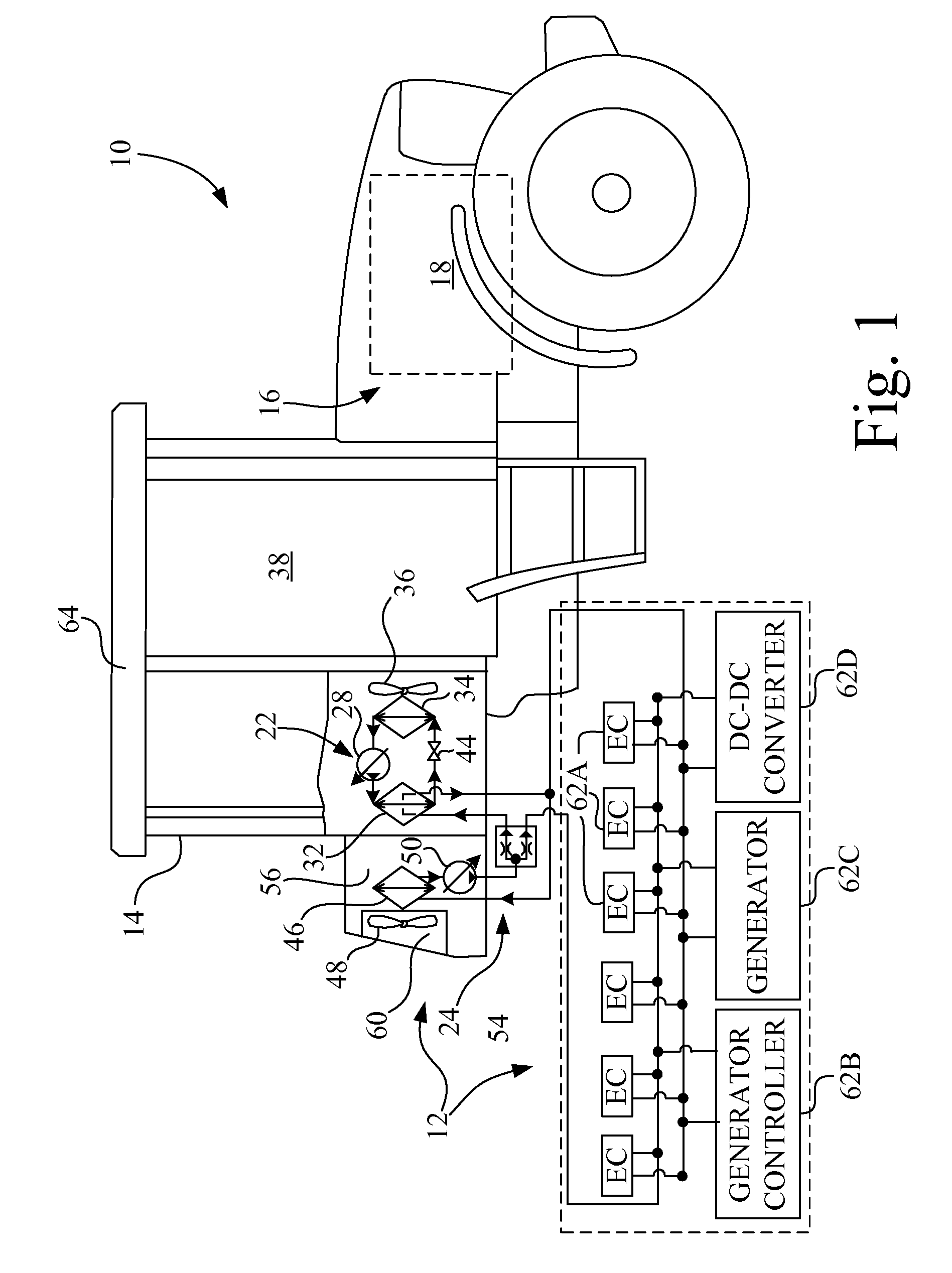 Vehicle with electric air conditioning and secondary cooling circuit