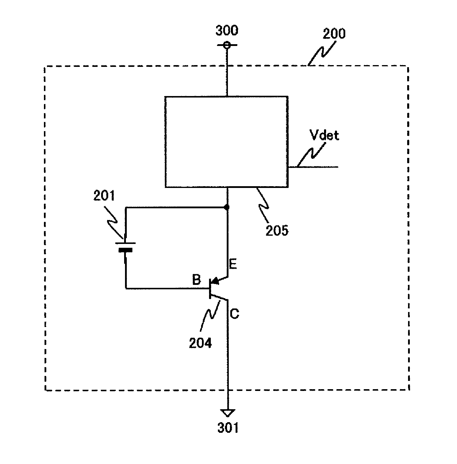 Overheat detection circuit and power supply apparatus