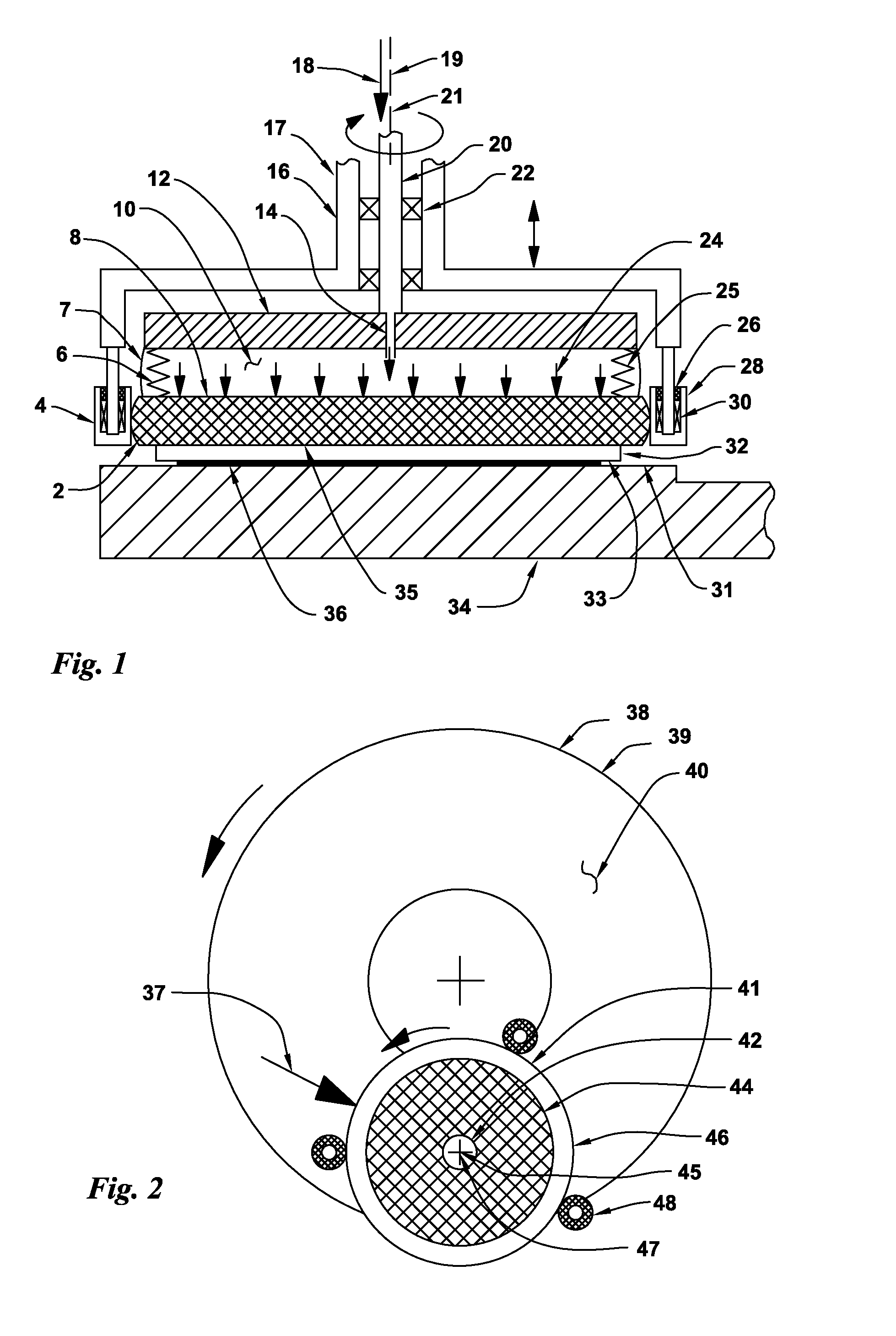 Bellows driven floatation-type abrading workholder