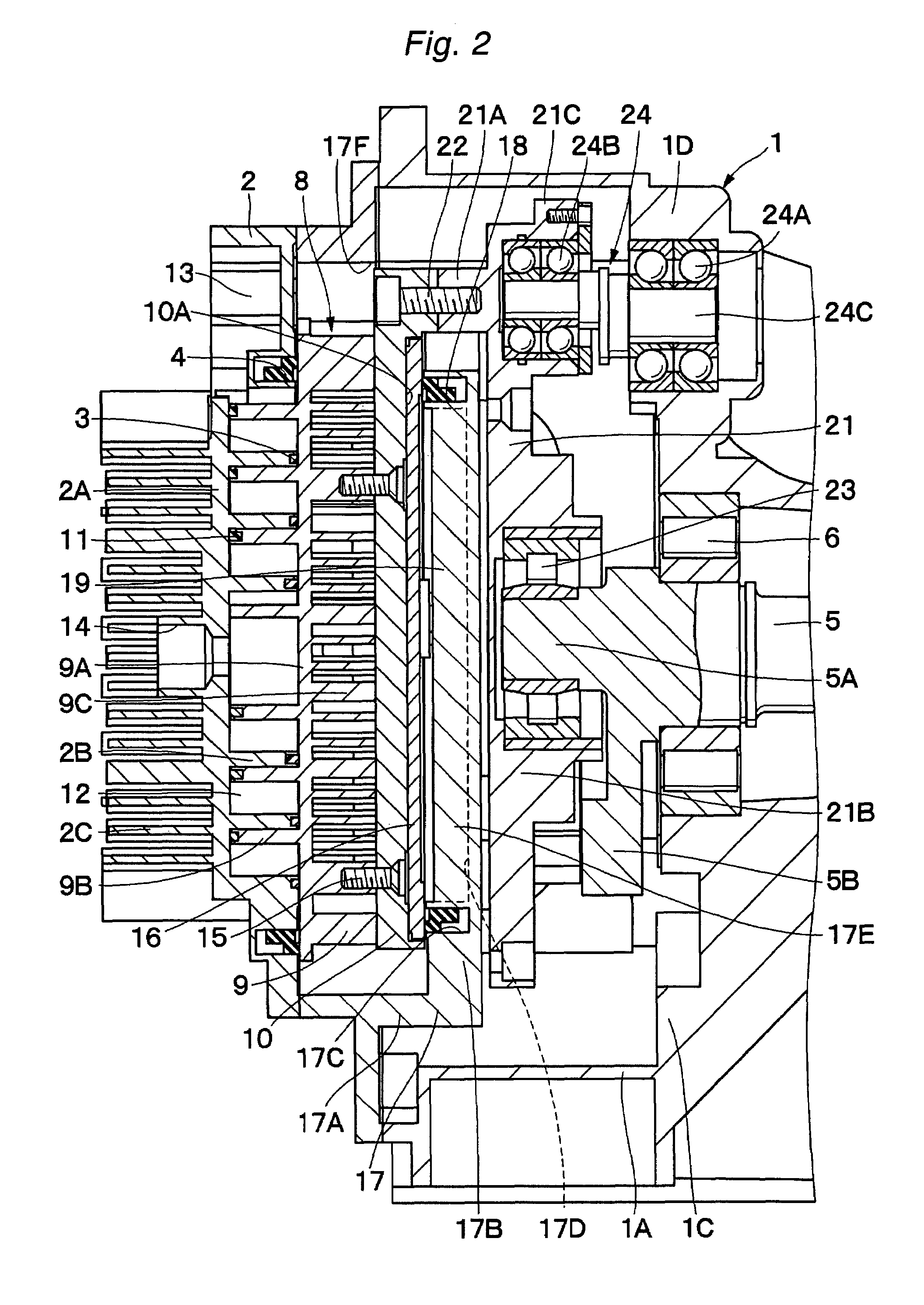 Scroll fluid machine including back-pressure chamber with increased pressure receiving area