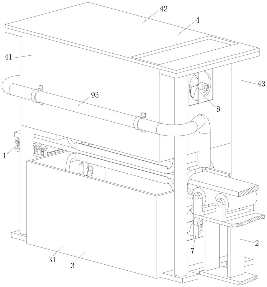 Rapid cooling and conveying device for immersed aluminum profile