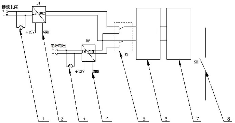 Feedback system of aluminum foil last-stage formation electrolysis power supply and feedback method thereof