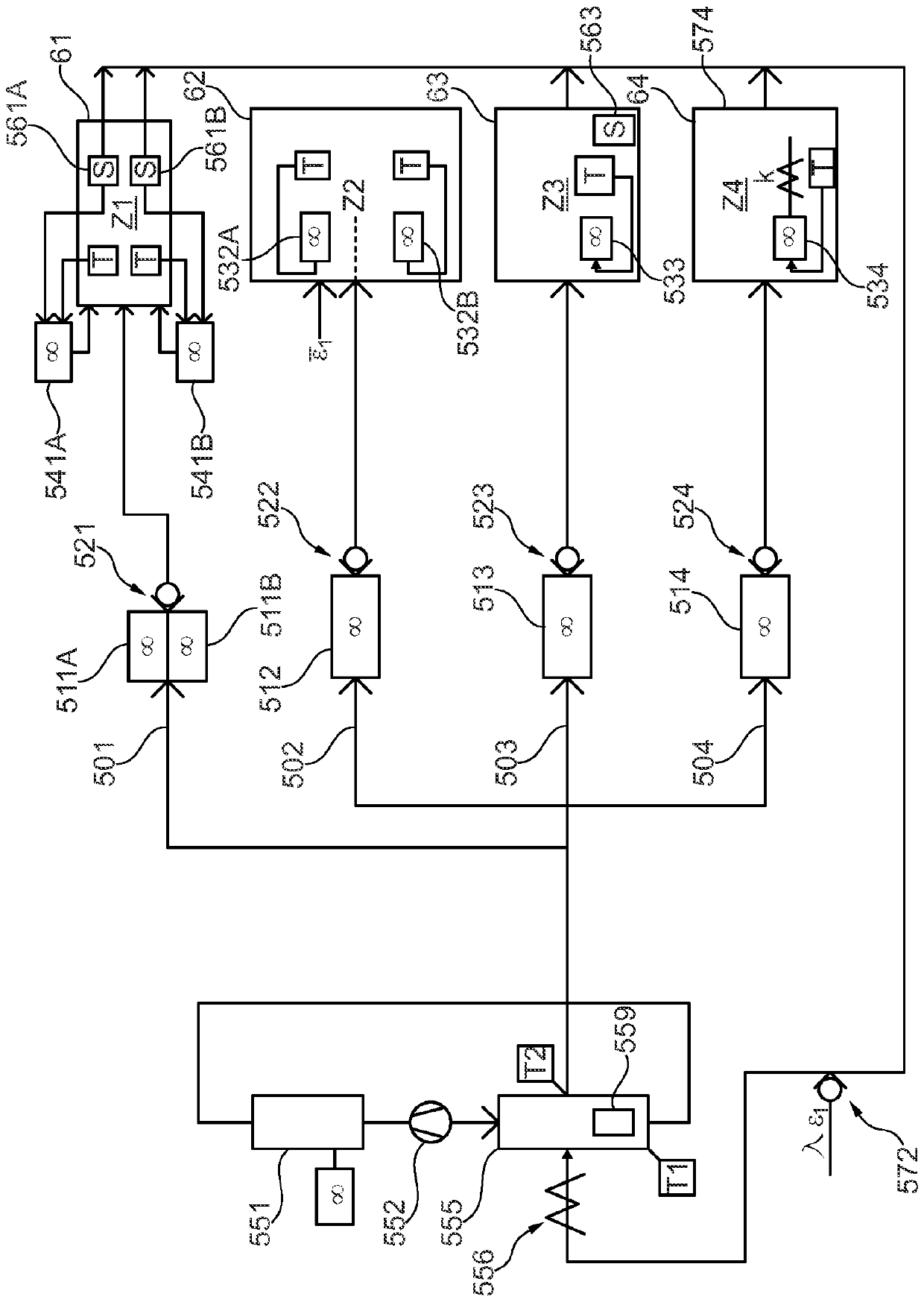 Improved refrigerated food station apparatus and cooling system for cooling the food station