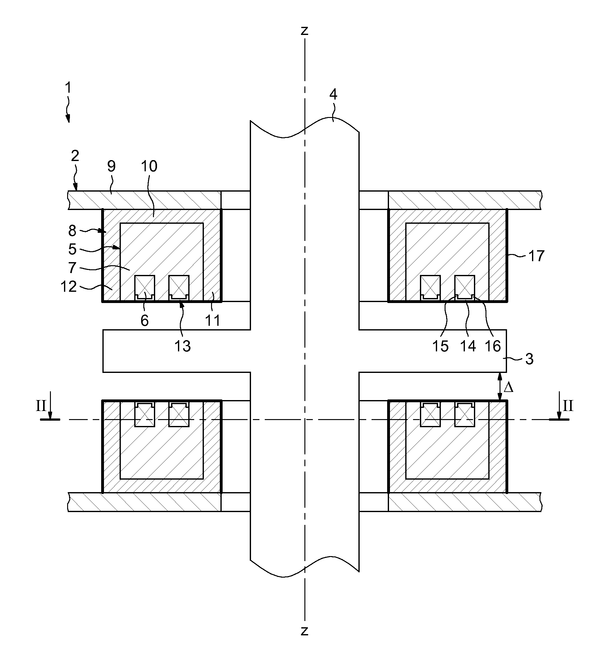 Magnetic bearing and rotary machine comprising such a bearing