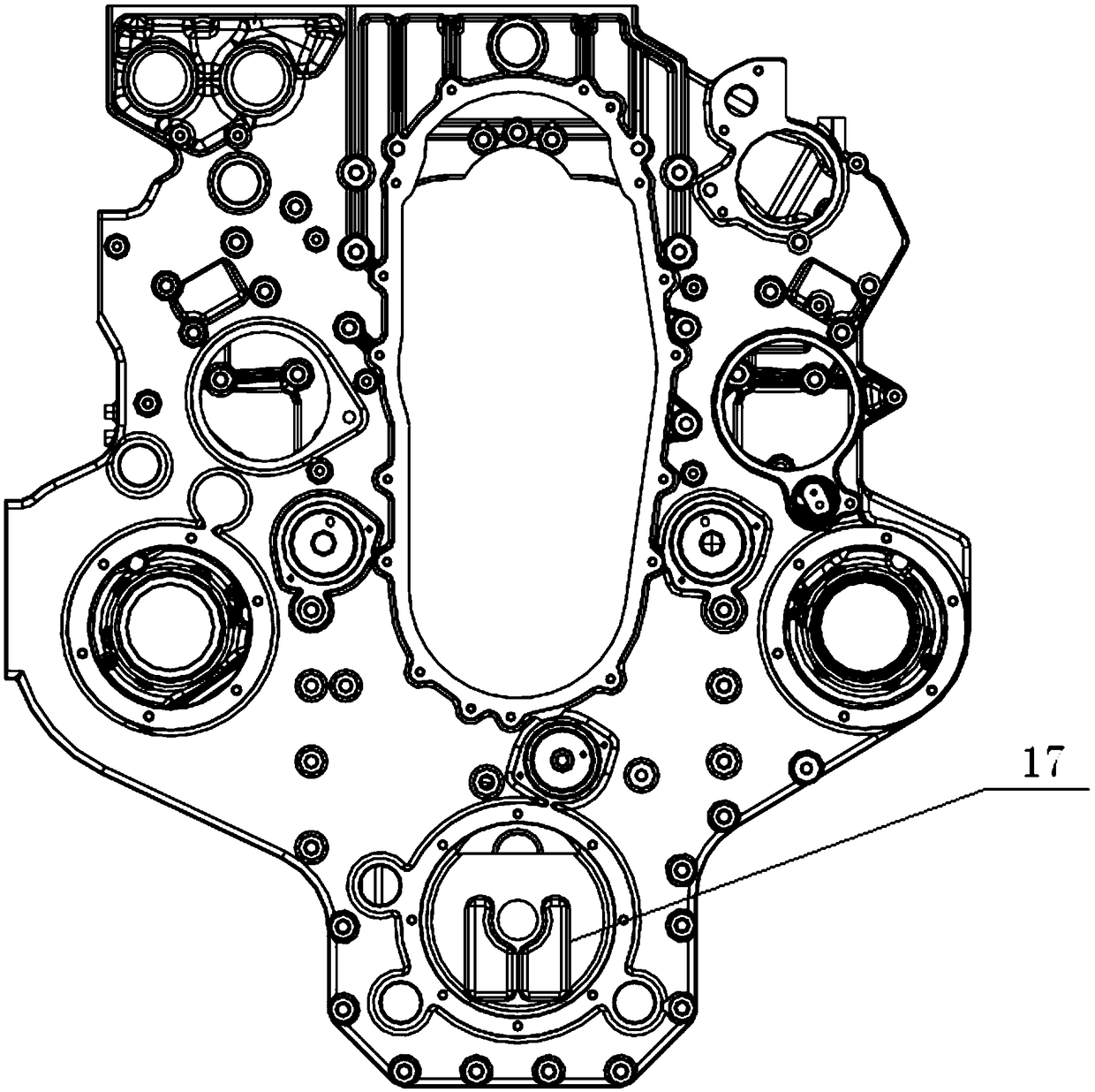 Built-in installation structure of an engine and its oil pump