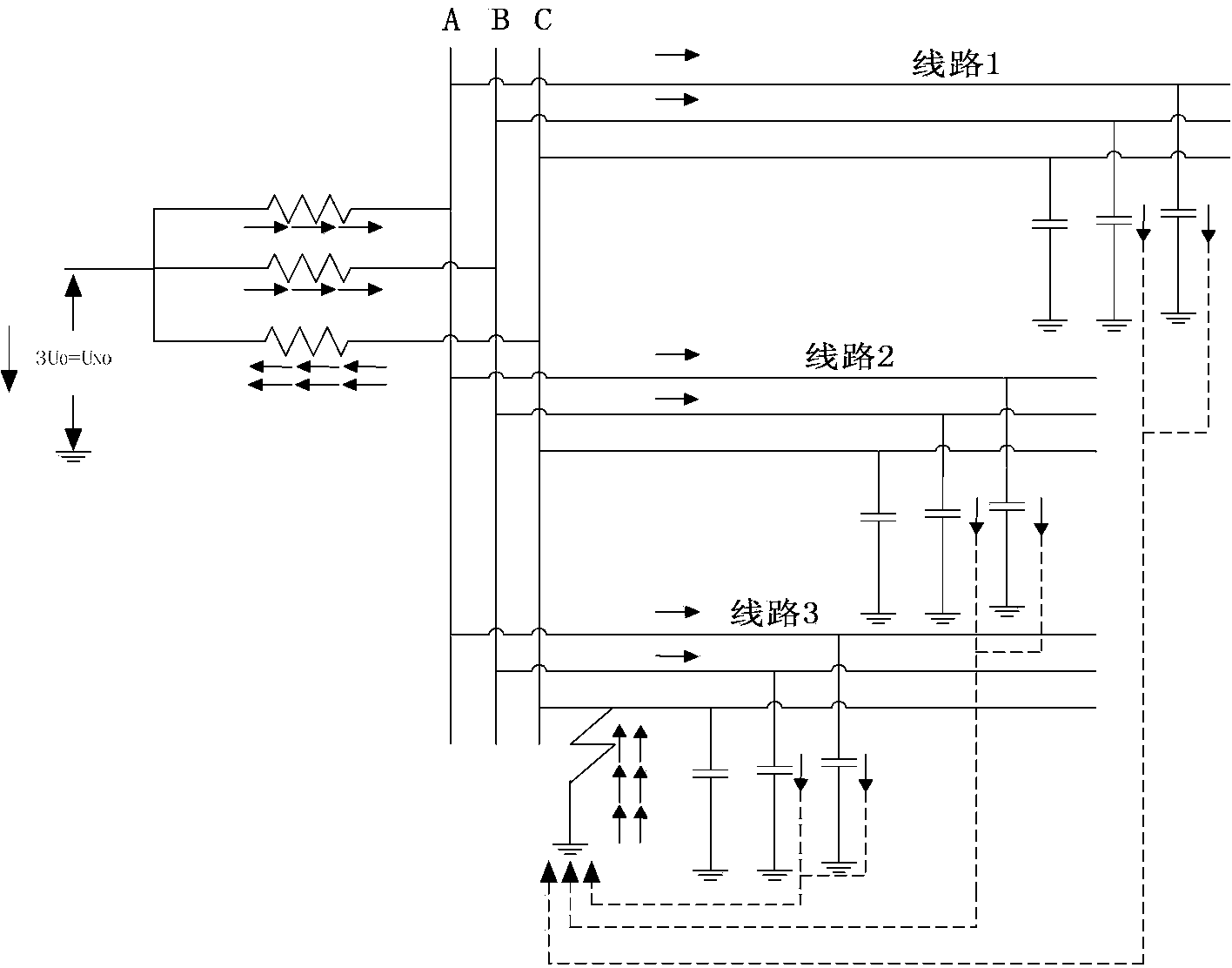 Fault line selection method of low current grounding system using time-frequency atom decomposition theory