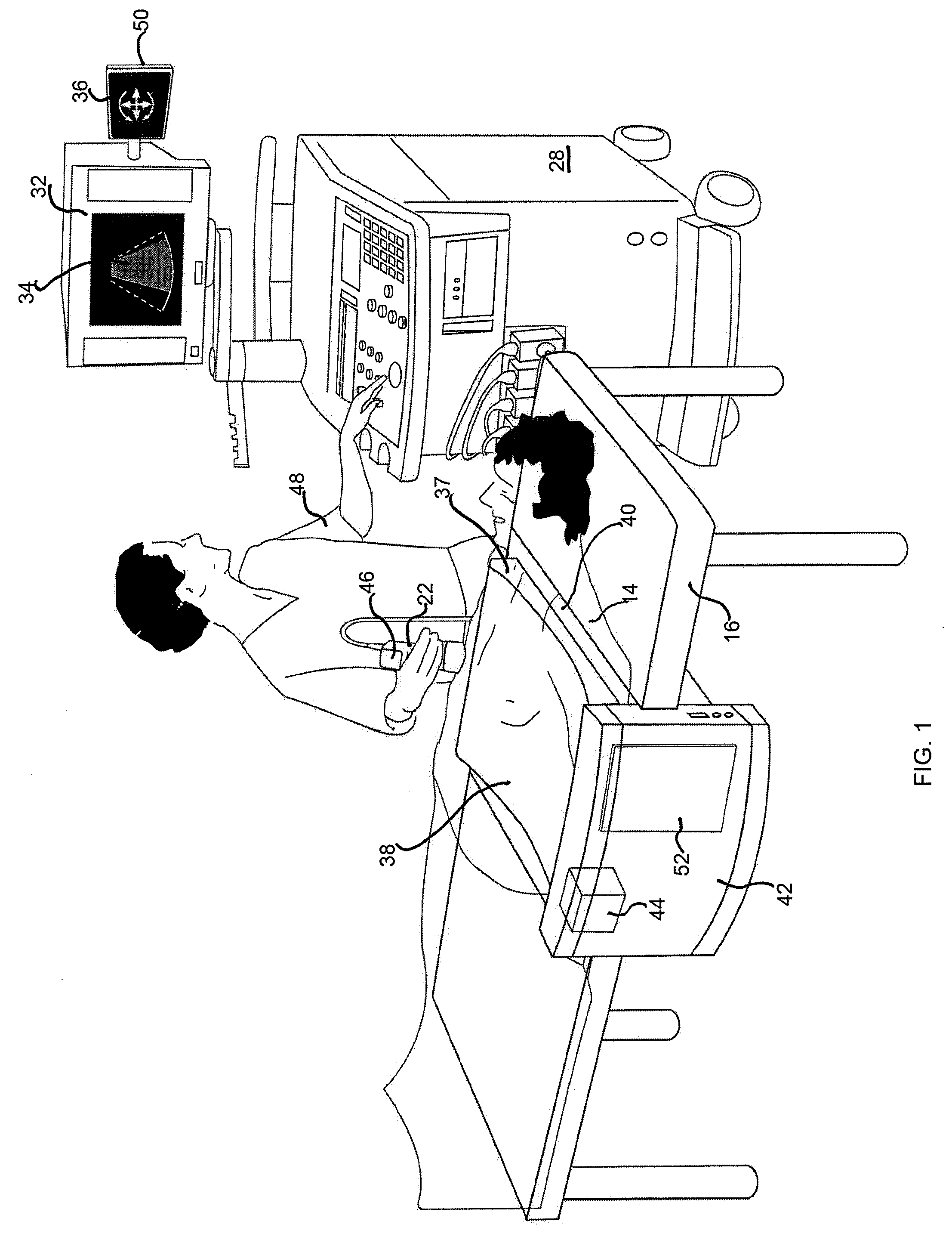 Location tracking of a metallic object in a living body using a radar detector and guiding an ultrasound probe to direct ultrasound waves at the location