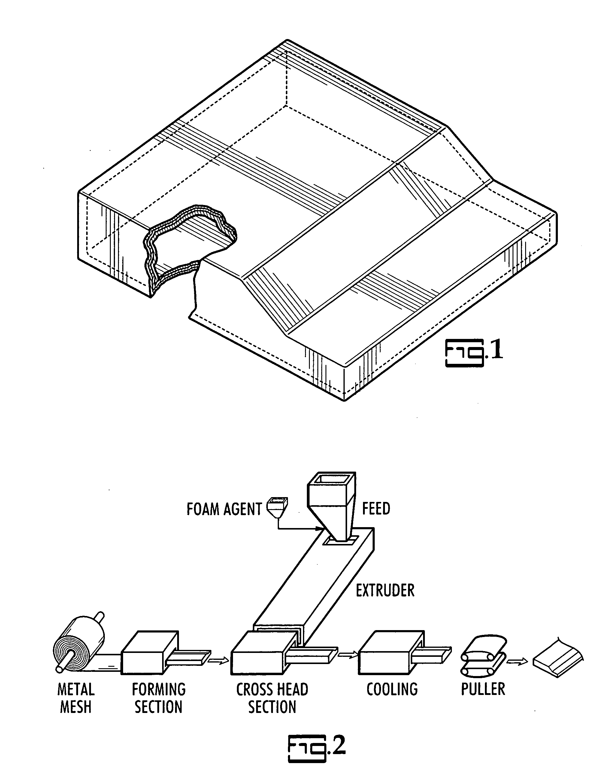 Composition for construction with reinforcing and heat transferring layer