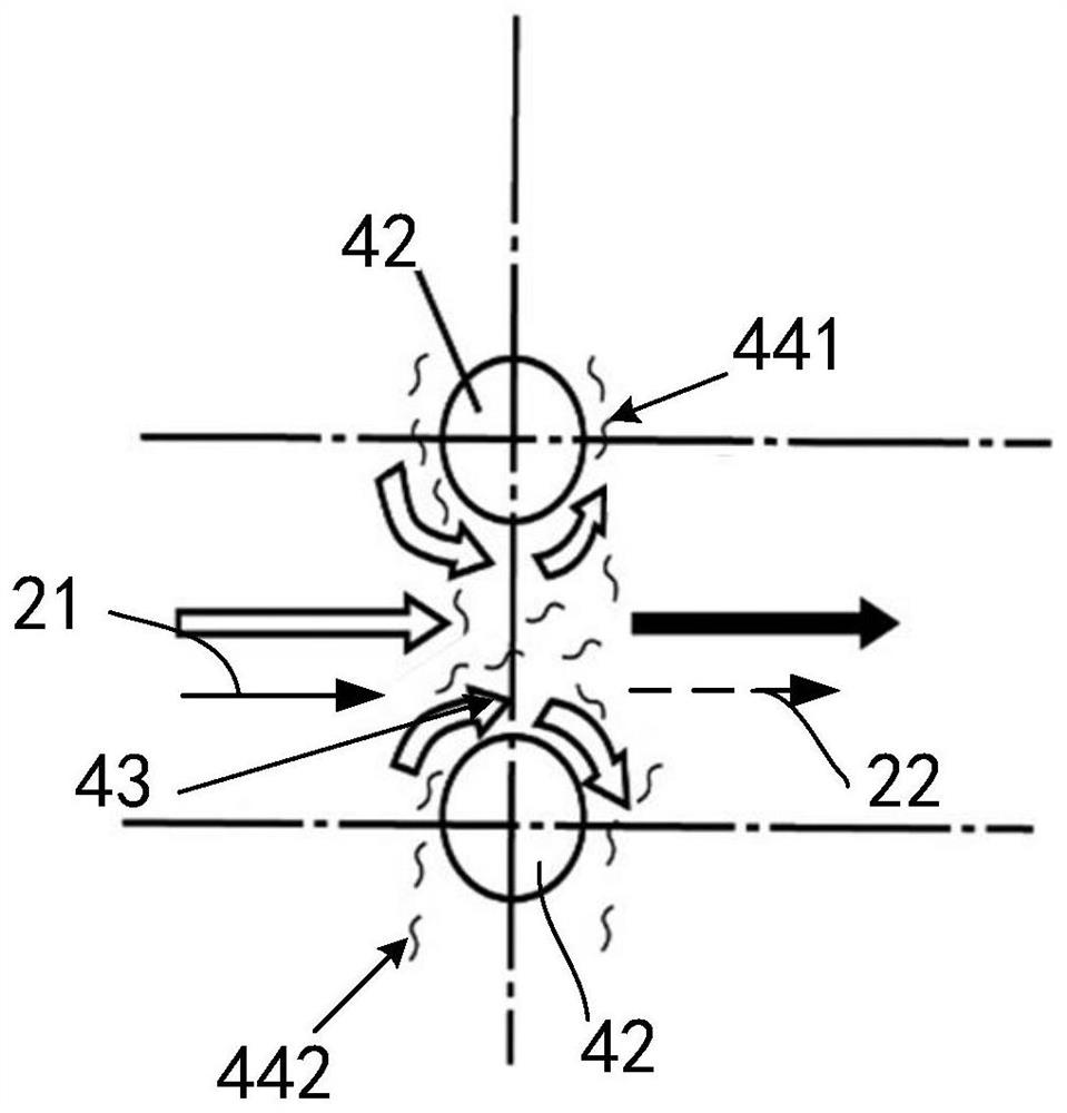 Gas purification device and method, and liquid film formation method