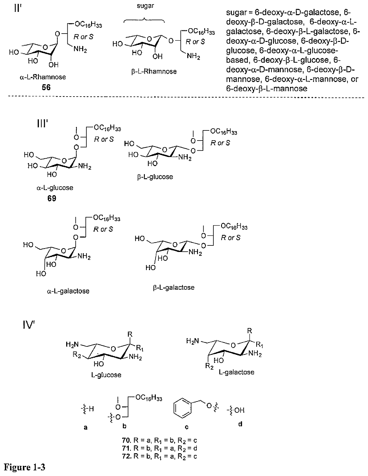 Di- and tri-cationic glycosylated antitumor ether lipids, L-gucosylated gaels and rhamnose-linked gaels as cytotoxic agents against epithelial cancer cells and cancer stem cells