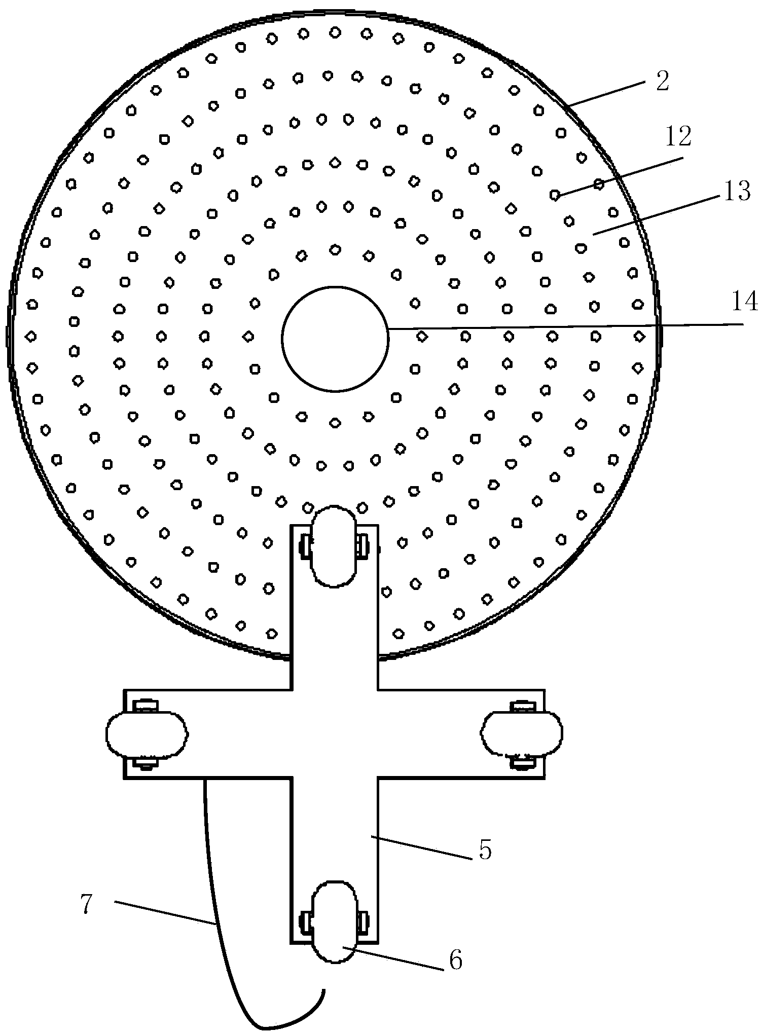 LED light supplement lamp for potted flowers and manufacturing method thereof