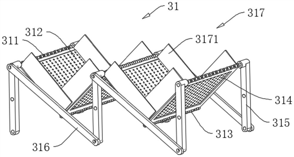 Multi-stage vibrating screen not prone to being blocked