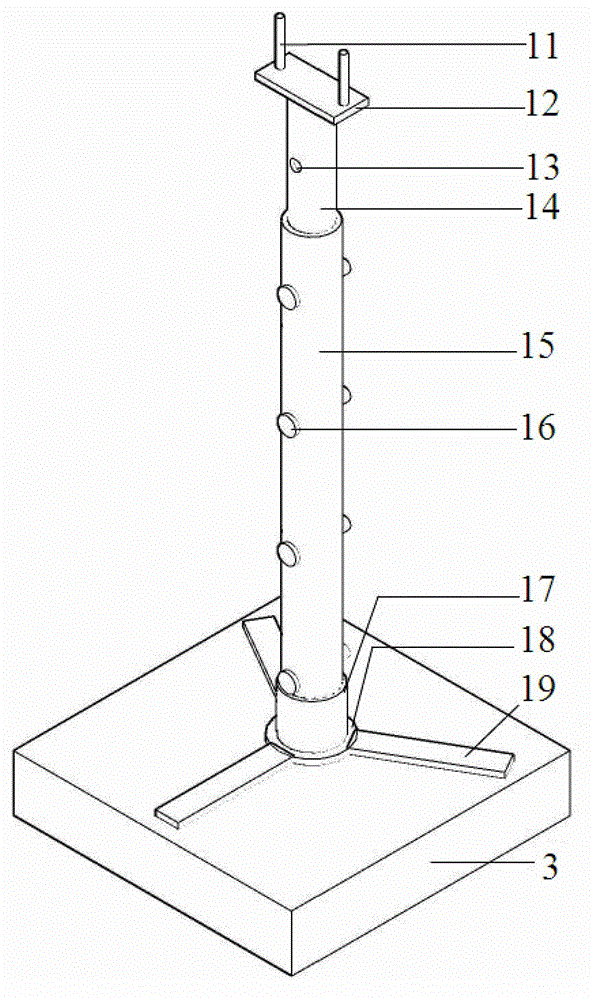 Auxiliary device for binding reinforcements of reinforced concrete beam and application thereof