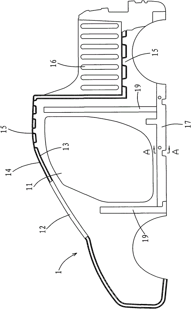 Automobile with one-time formed plastic shell