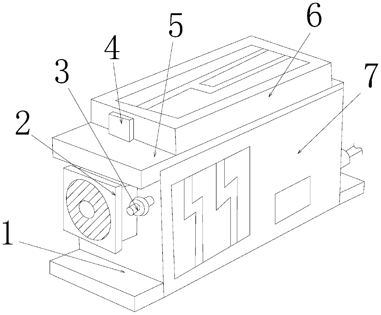 Driving power supply system for rotation of curvature aperture lens of pulse laser