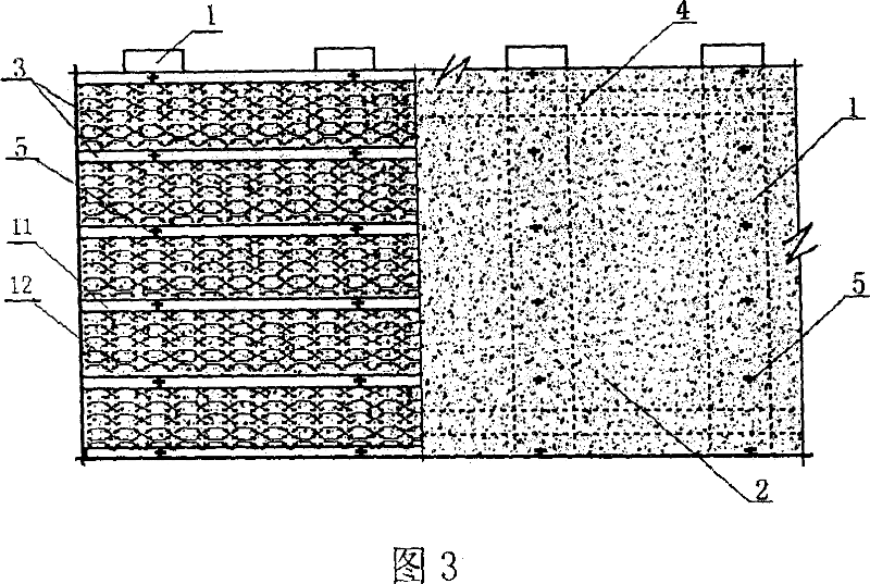 Combination type steel net frame and concrete composite block, and method of making same