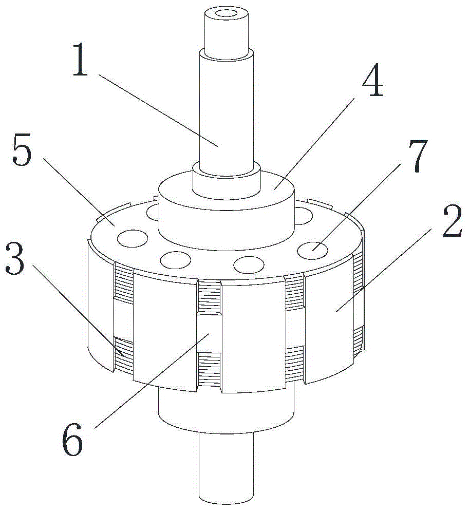 Rotor for motor of bag making machine