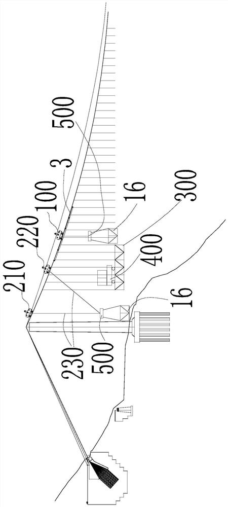 A cable-loaded crane device and installation method for installing suspension bridge stiffeners