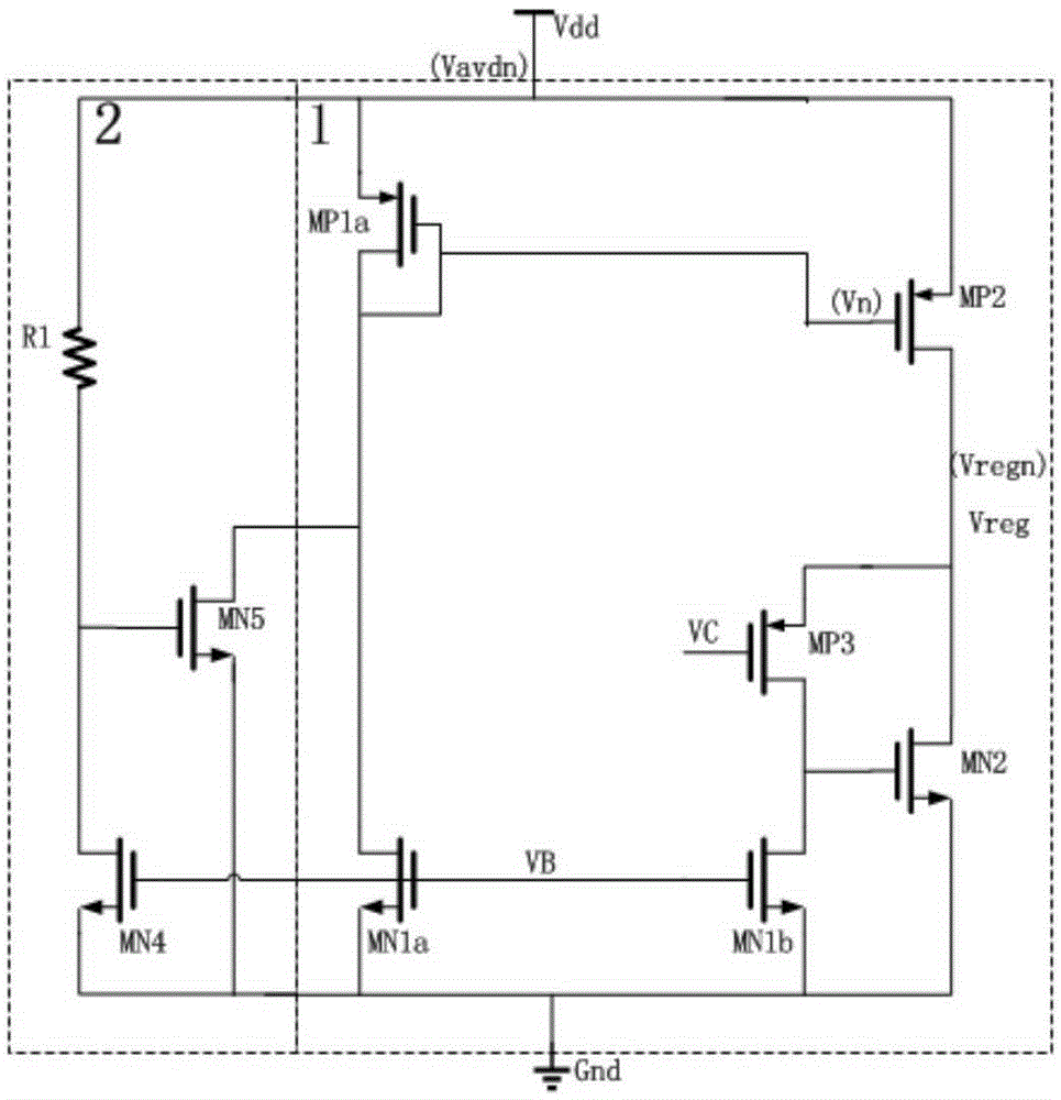 Band-gap reference voltage source with high power rejection ratio