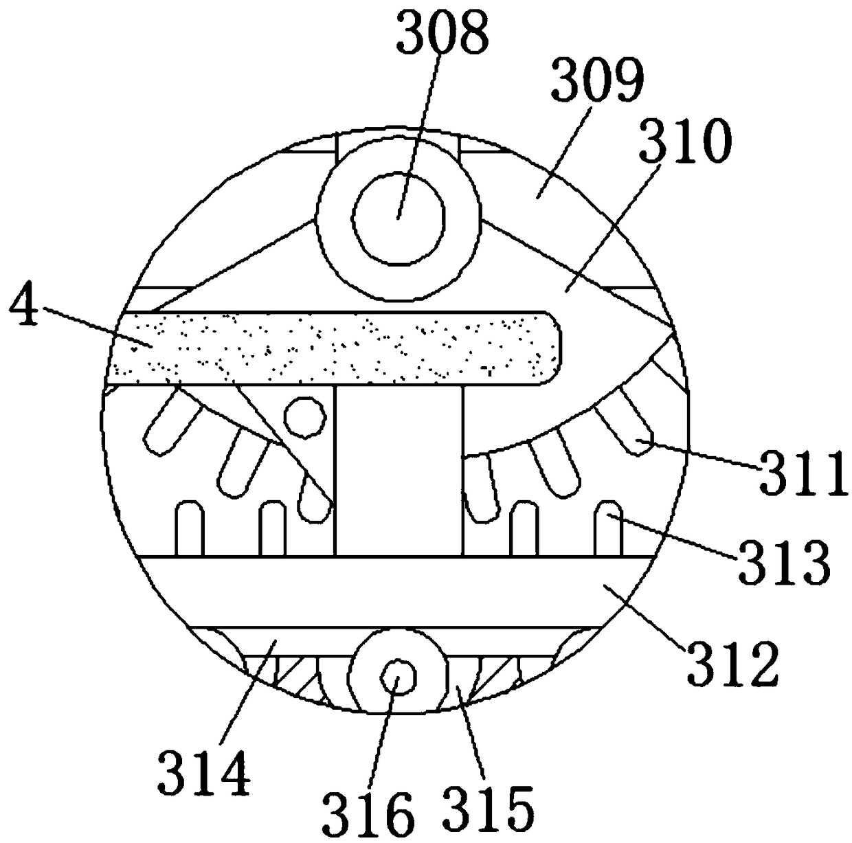 Short necked clam cleaning device based on linkage of vibrating force and stirring centrifugal force