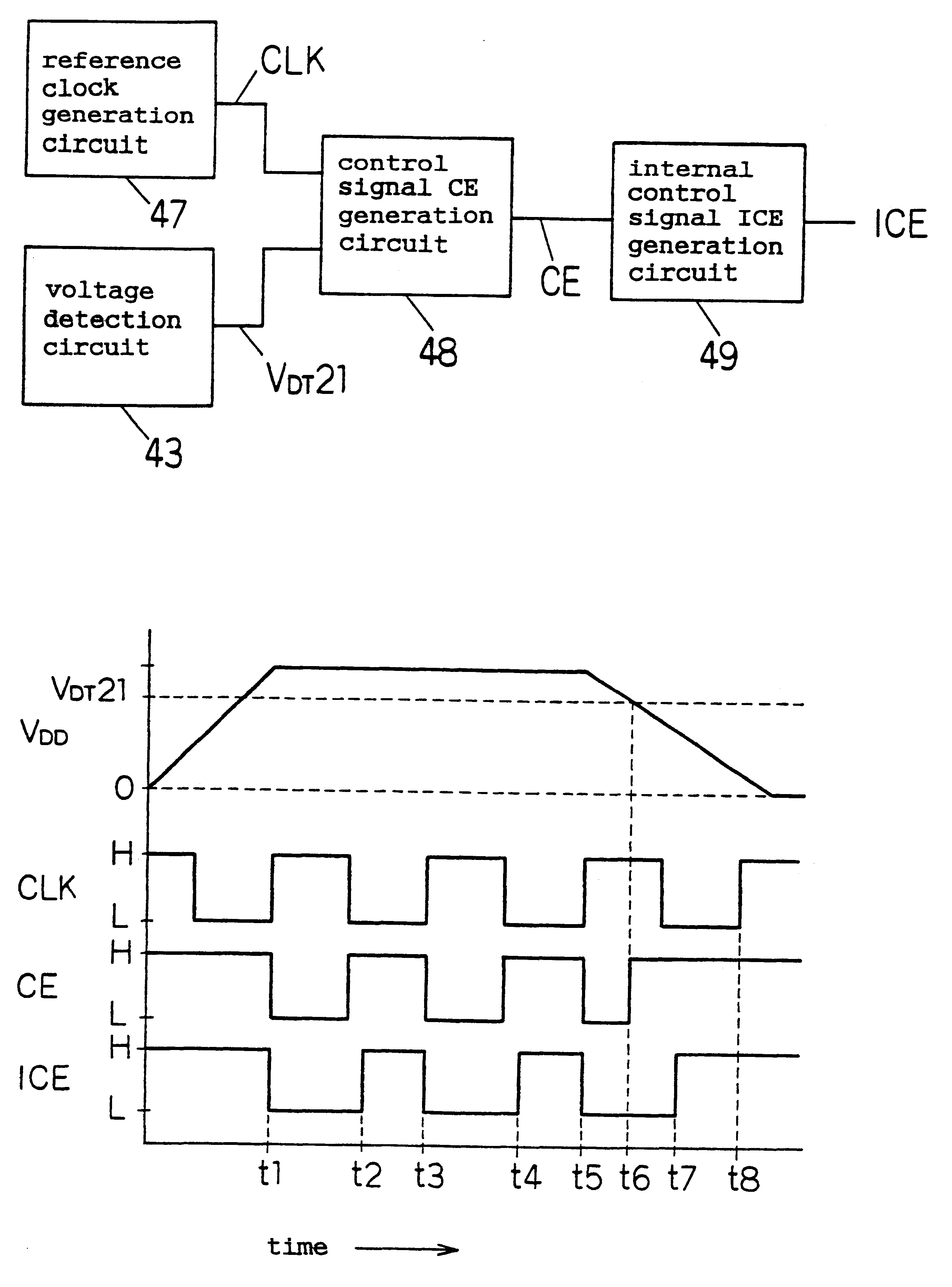 Voltage detection circuit power-on/off reset circuit and semiconductor device