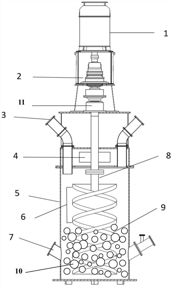 A kind of ceramic-based media stirring mill and grinding method thereof