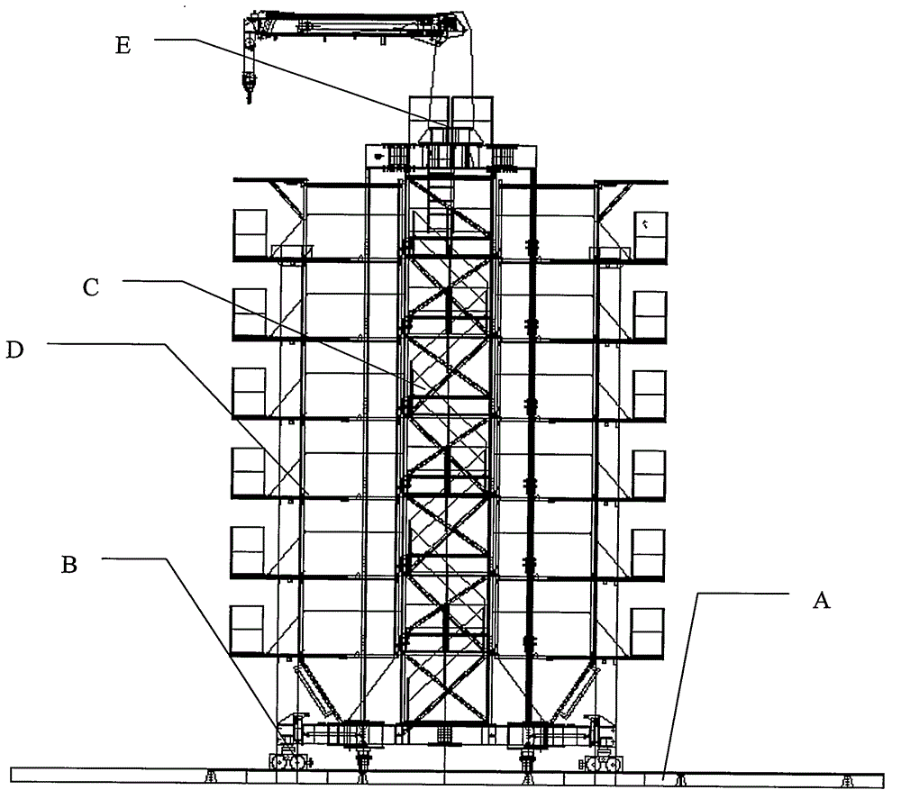 Concrete-column cast-in-place structure movable-formwork supporting system and construction method