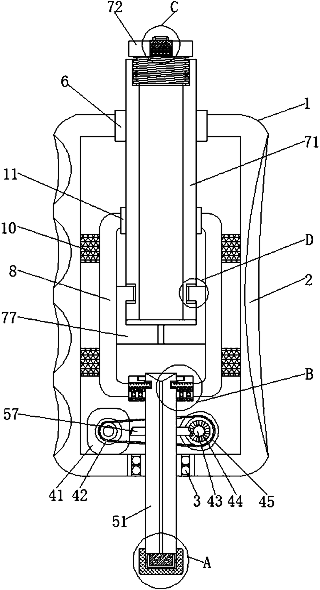 Baric automatic flowing-based cleaning device special for computer mechanical keyboard