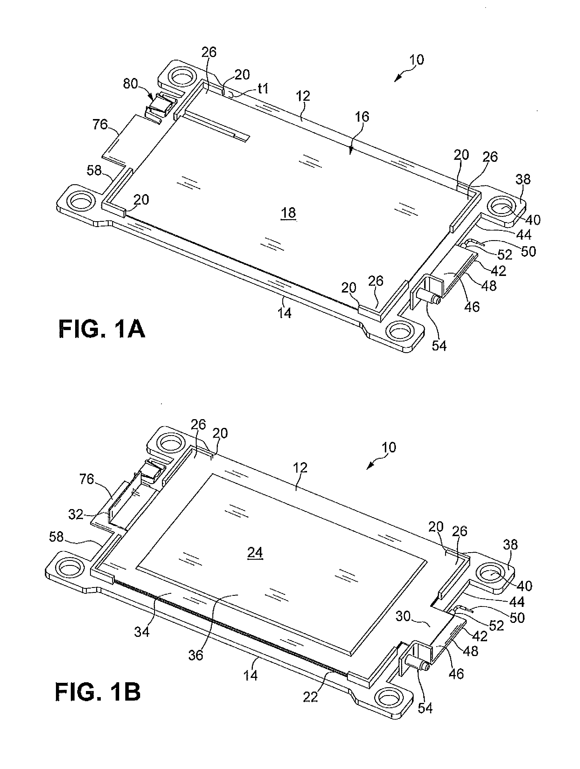 Stackable repeating frame with integrated cell sensing connection