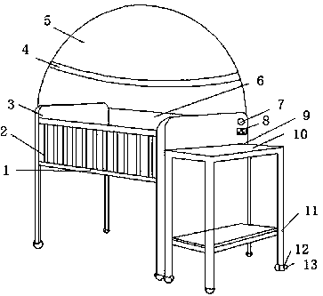 Mosquito-repellent heat-radiation baby bed