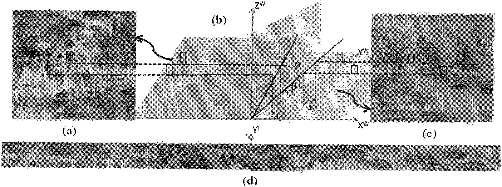Method and system for computing three-dimensional space layout based on scattered perspective image