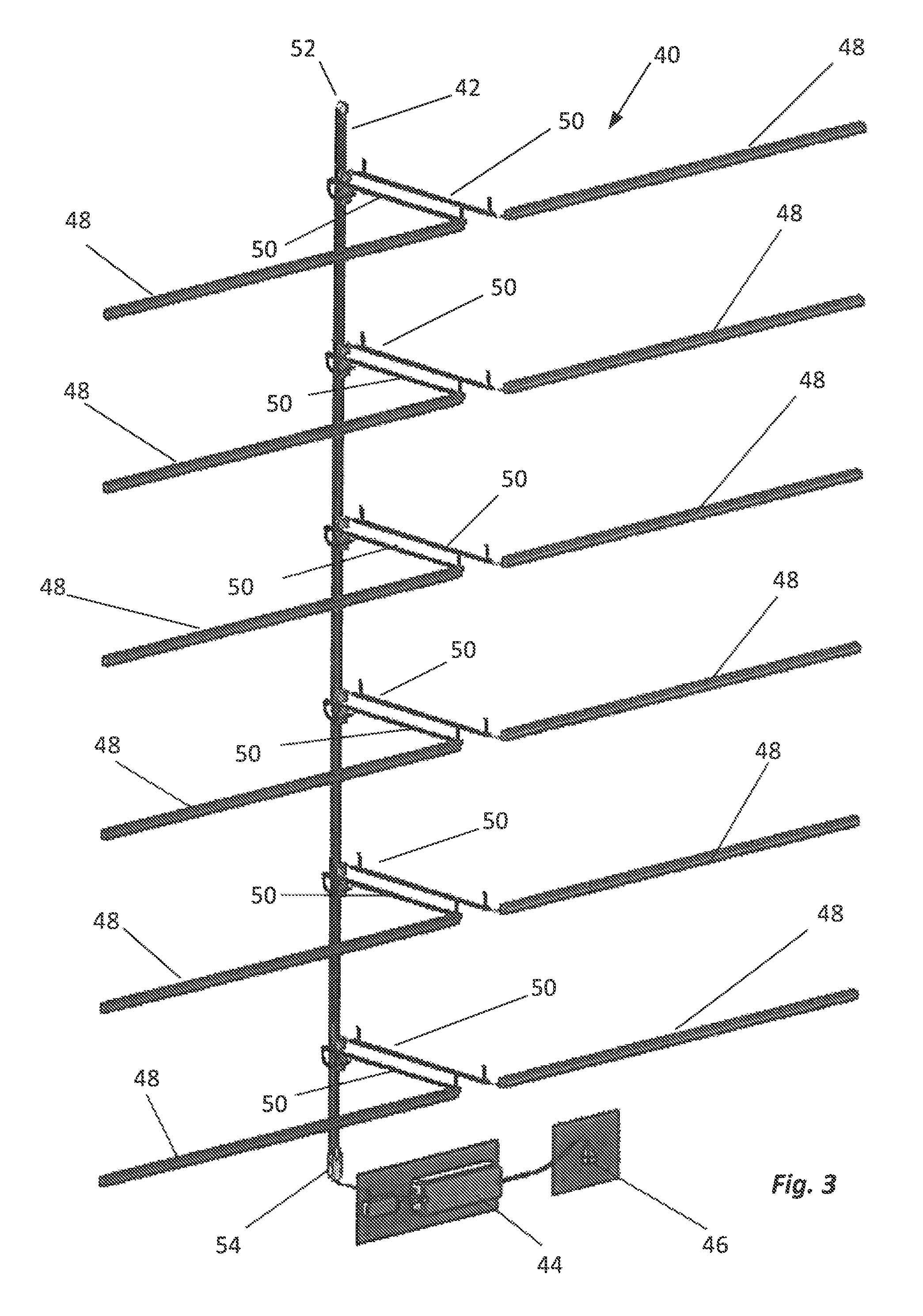 Electrical assembly for connecting components of a lighting system for illuminating store shelving