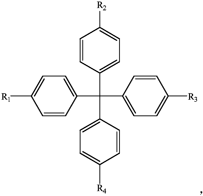 Tetraphenyl carbon-based OLED main body material and application thereof in preparation of OLED device