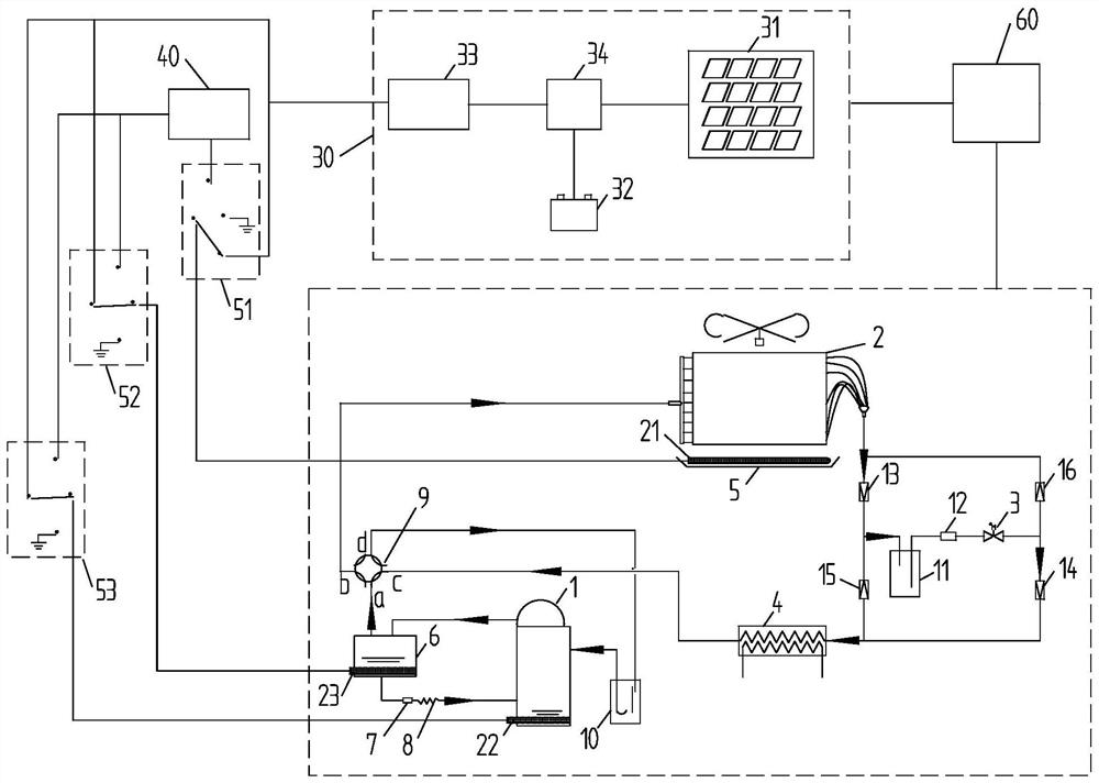 Air source heat pump system and control method thereof