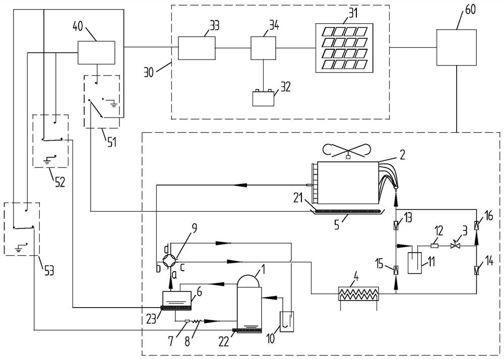 Air source heat pump system and control method thereof