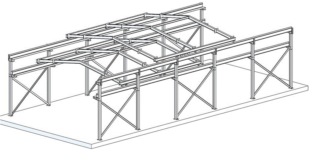 Steel structure flexible shed frame