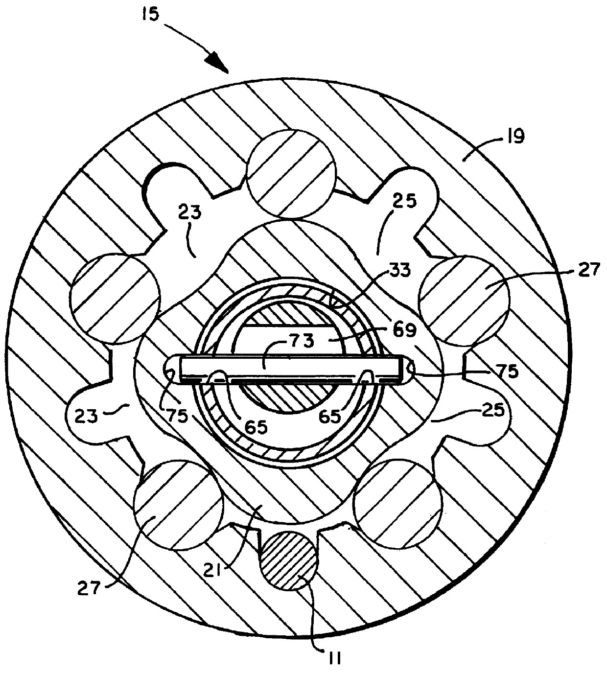 Coupling for use with a gerotor device