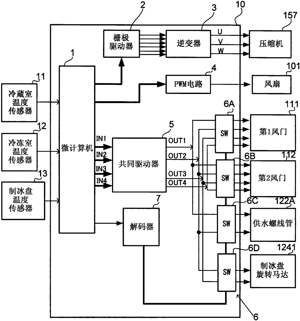 Motor control circuit and refrigerator