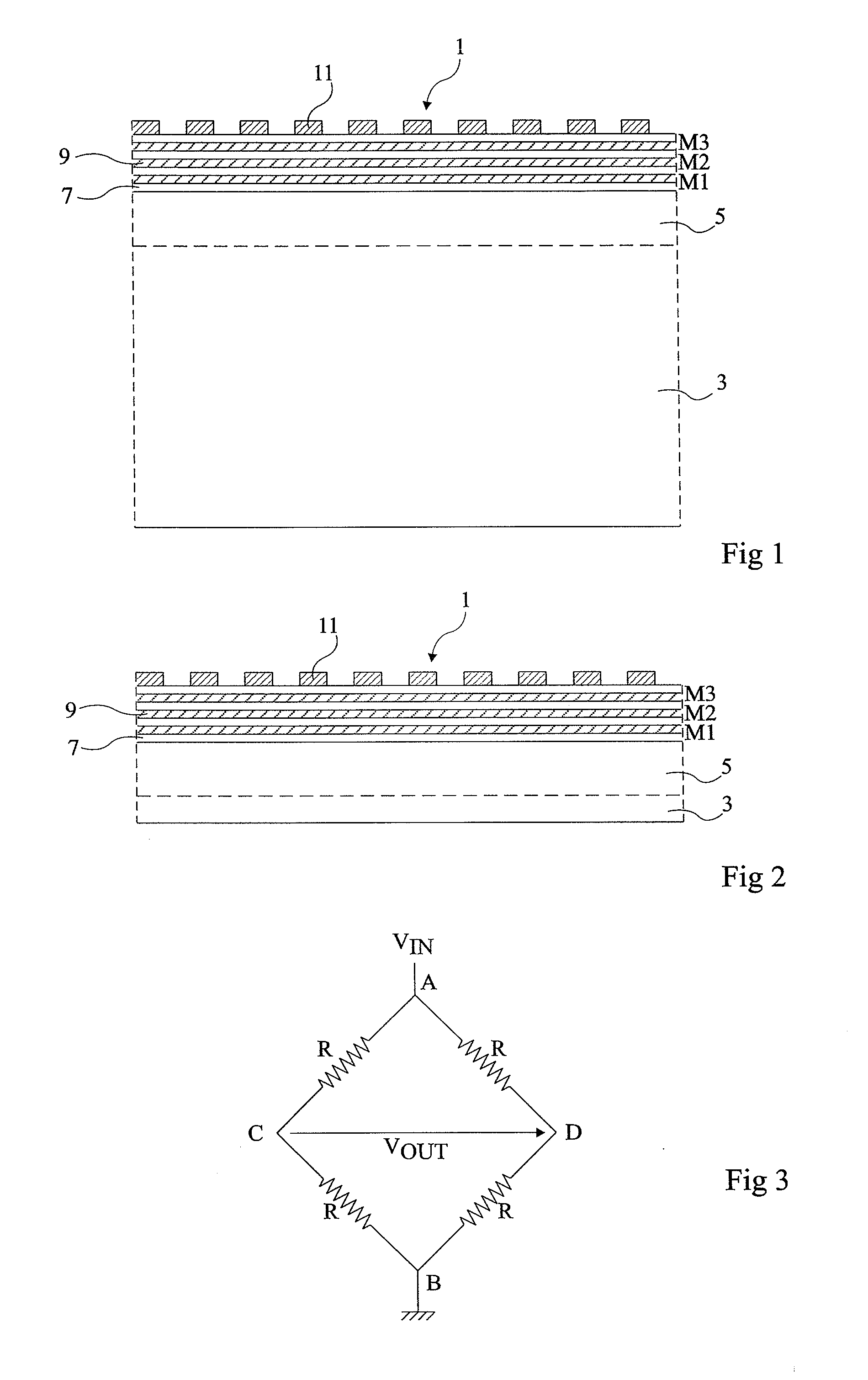 Device for detecting the thinning down of the substrate of an integrated circuit chip