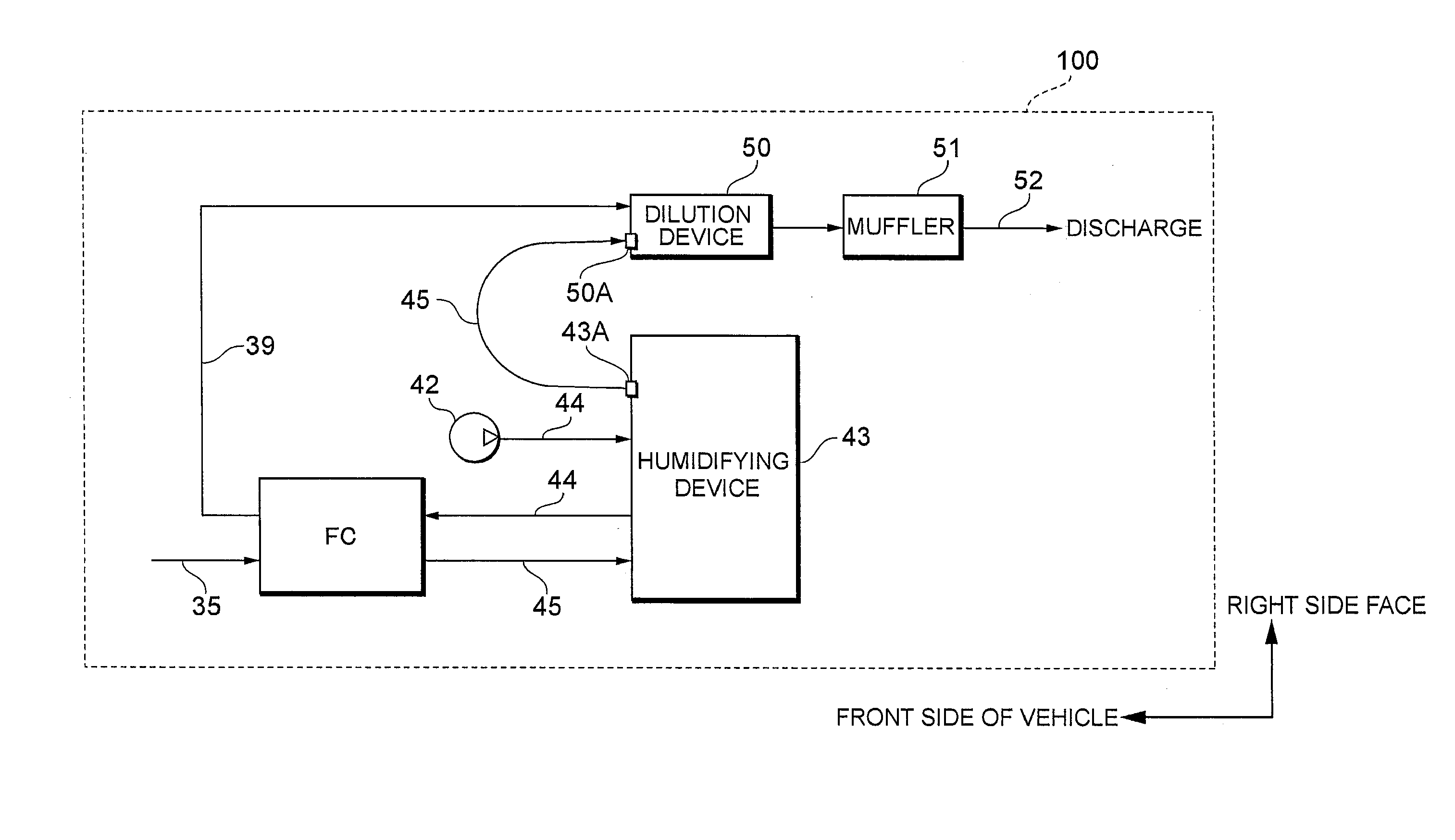 Fuel cell vehicle including reaction-off gas discharge system