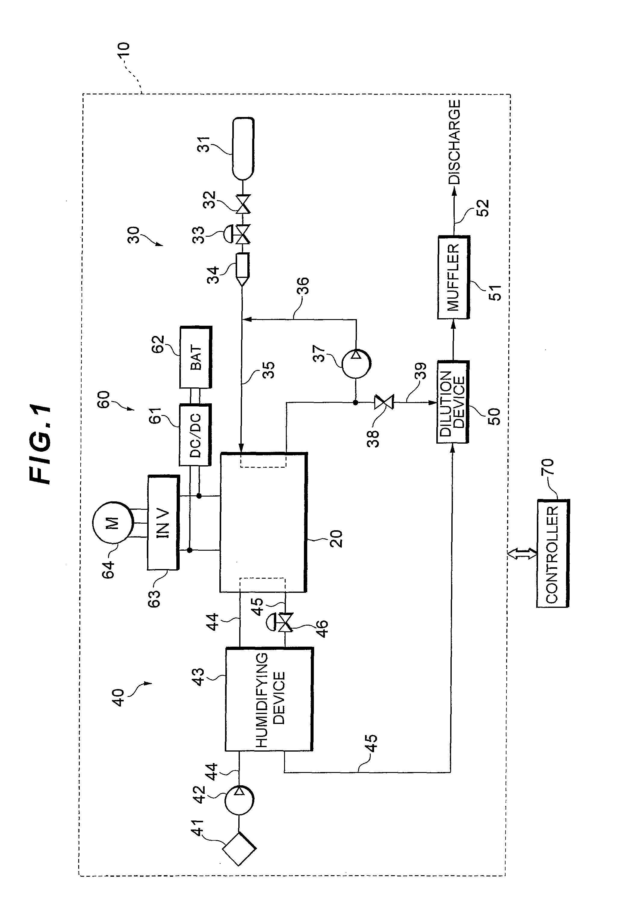 Fuel cell vehicle including reaction-off gas discharge system